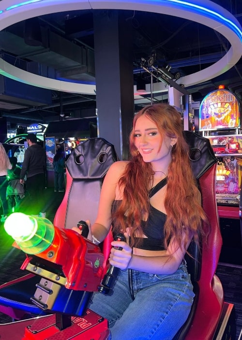 Sophie Fergi at Dave & Buster's Hollywood in May 2023