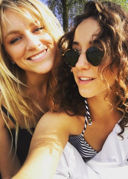 Stella Maeve as seen while taking a selfie along with Brit Morgan in August 2016
