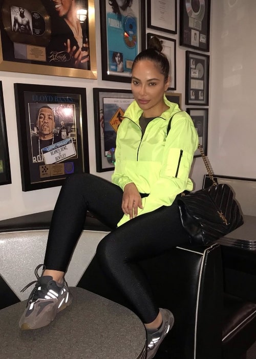 Stephanie Santiago as seen while posing for a picture at 42 Broadway in New York City, New York, United States in May 2019