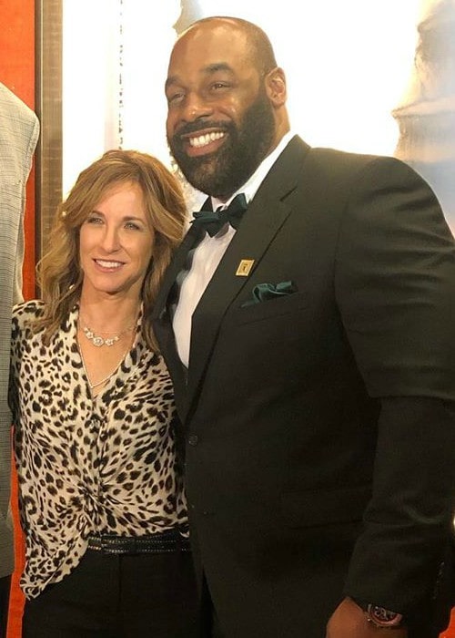 Suzy Kolber and Donovan McNabb as seen in November 2019