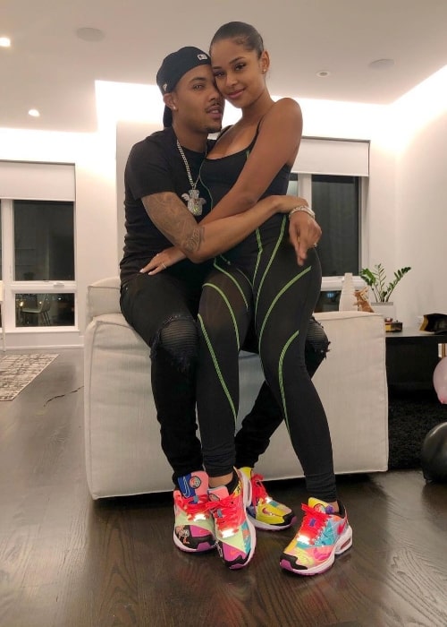 Taina Williams as seen while posing for a picture along with G Herbo in July 2019