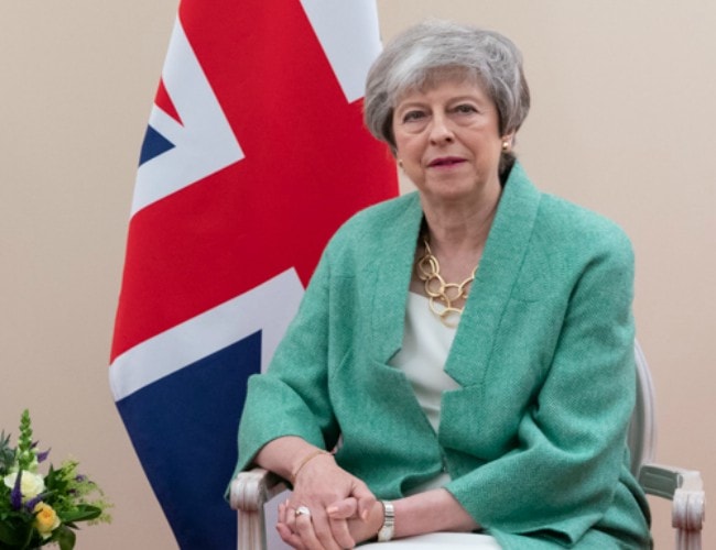 Theresa May as seen in June 2019