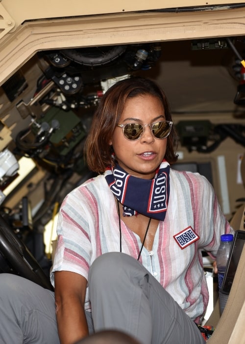 Toni Trucks as seen in a picture taken while she familiarizes herself with a Mine-Resistant Ambush Protected light tactical vehicle in July 2017