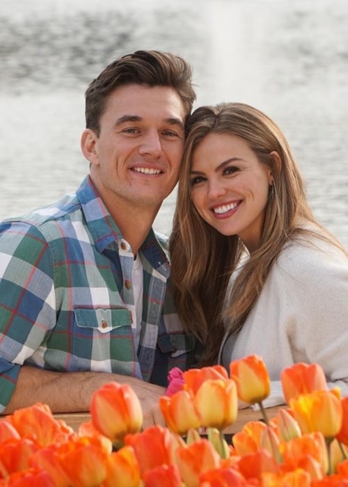 Tyler Cameron as seen in a picture with his beau Hannah Brown who he met on the fifteenth season of The Bachelorette in 2019