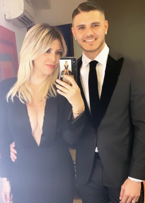 Wanda Nara and Mauro Icardi in a selfie in February 2019