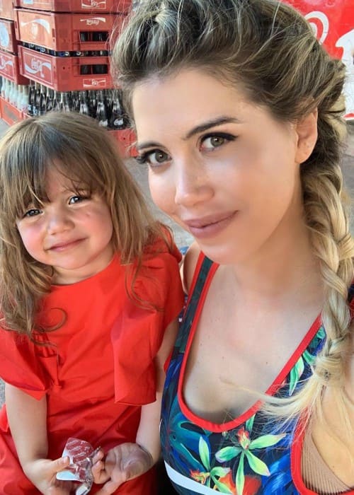 Wanda Nara with her daughter as seen in June 2019