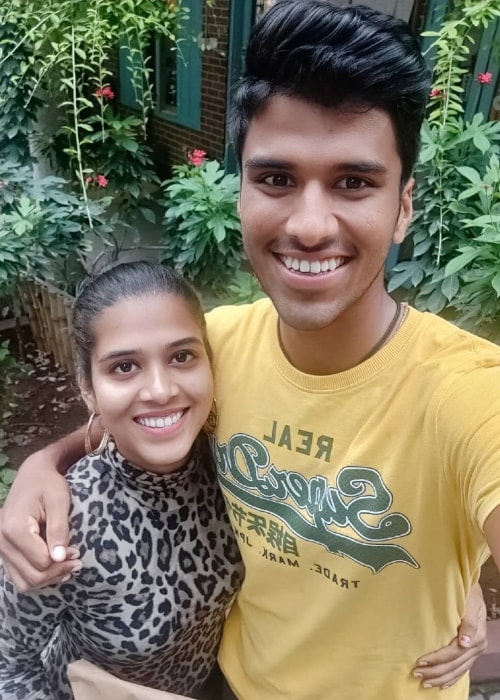 Washington Sundar as seen in a picture with his sister Shailaja Sundar taken in September 2019