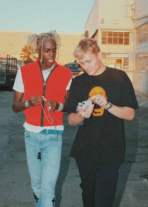 Yung Bans (Left) as seen in a picture along with Cole Bennett in November 2019