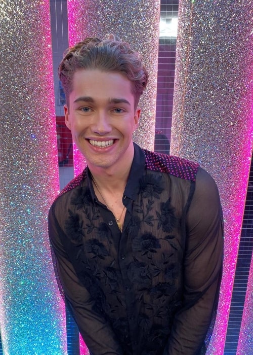 AJ Pritchard as seen in a picture taken at the Strictly Studio in Elstree in December 2019