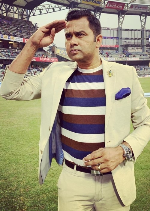 Aakash Chopra as seen in a picture taken at the Wankhede Cricket Stadium in Mumbai, Maharashtra in December 2019