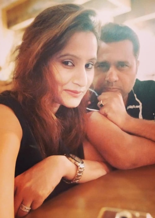 Aakash Chopra as seen in a selfie with his beautiful wife Aakshi Mathur in Mumbai in October 2019