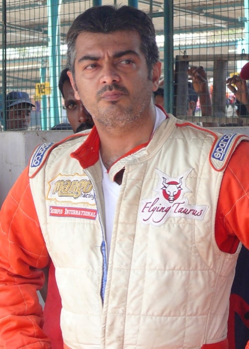 Actor Ajith Kumar at Irungattukottai Race Track 2010