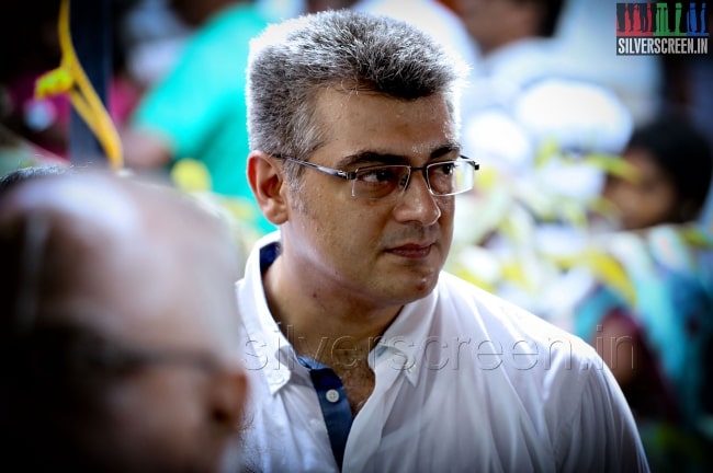 Ajith Kumar at voting for elections 2014