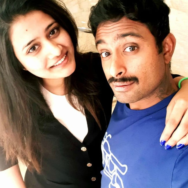 Ambati Rayudu and Chennupalli Vidya in a selfie in September 2018