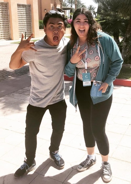 Ameerah Navalua as seen while posing for a picture alongside Guava Juice at The Westin Mission Hills Golf Resort & Spa in Rancho Mirage, California, United States in May 2018