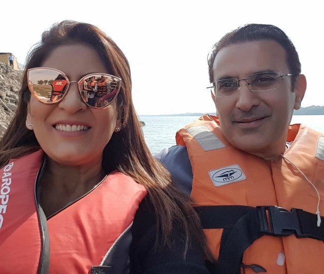 Archana Puran Singh and Parmeet Sethi in a selfie as seen in January 2019