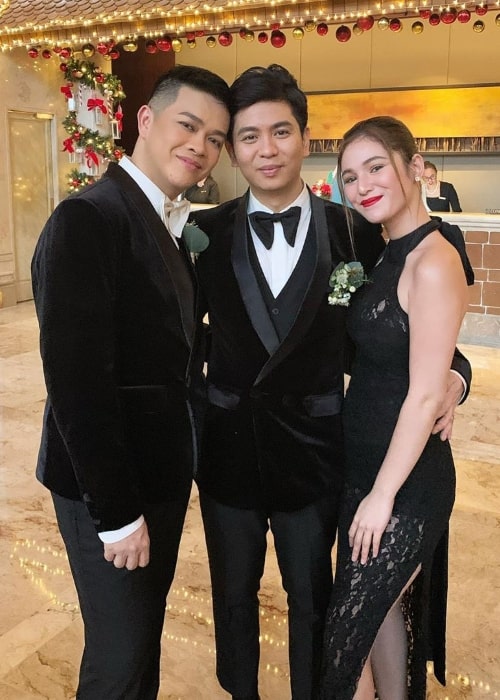 Barbie Imperial as seen while posing for a picture along with Myrrh Lao To and Koko Gonzales (Center) at The Peninsula Manila in Metro Manila, Philippines in November 2019