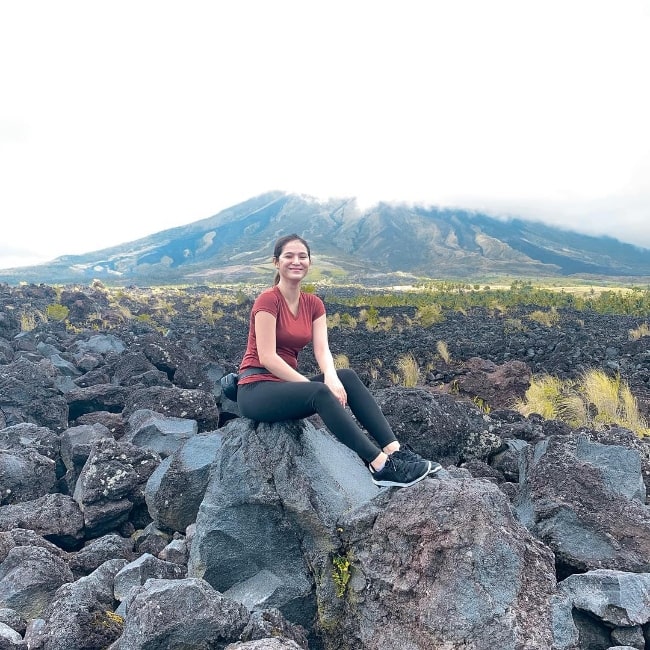 Barbie Imperial as seen while smiling in a picture at Province Of Albay in Luzon, Philippines in March 2019