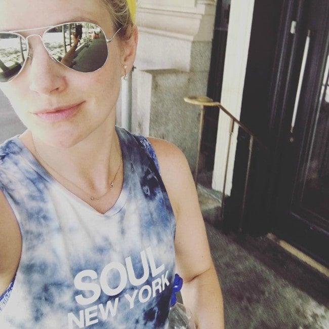 Becki Newton in a selfie in July 2019