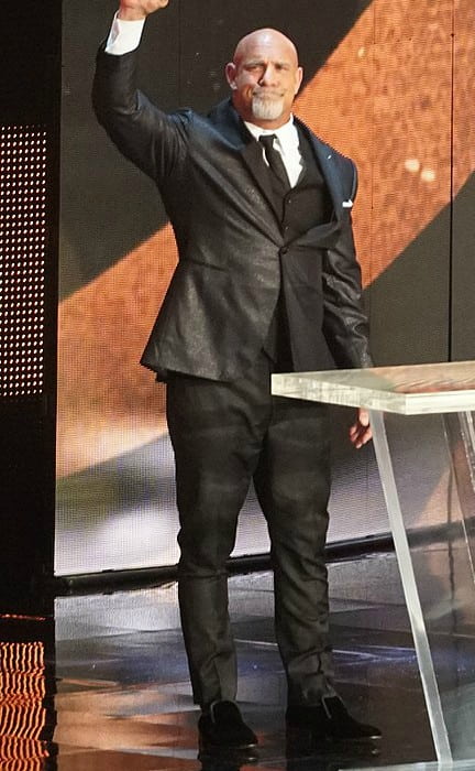 Bill Goldberg being inducted into the WWE Hall of Fame in April 2018