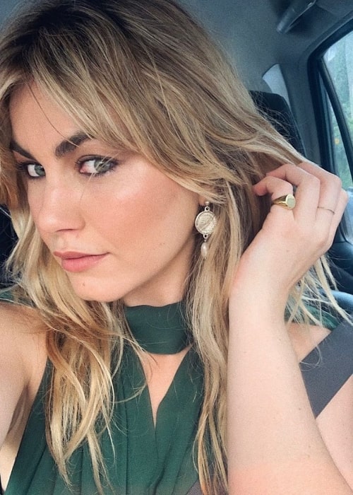 Charlotte Best as seen while taking a car selfie in December 2019