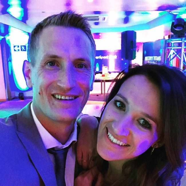 Chris Morris and Lisa Oosthuizen in a selfie as seen in August 2017