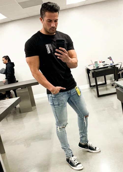 Christian Guzman in un selfie come si è visto nel mese di gennaio 2019