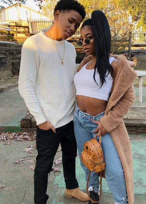 De'arra Taylor and Ken Walker as seen in November 2017