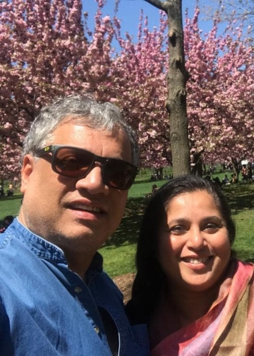 Derek O'Brien as seen in a selfie taken with wife Dr. Tonuca Basu in New York City in October 2019