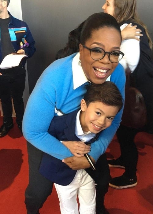Deric McCabe as seen in a picture along with Oprah Winfrey in February 2018