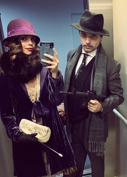 Elena Furiase as seen while taking a mirror selfie along with Gonzalo Sierra in October 2019