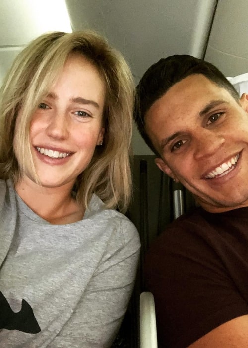 Ellyse Perry as seen in a selfie with her husband Australian rugby player Matt To’omua in June 2018