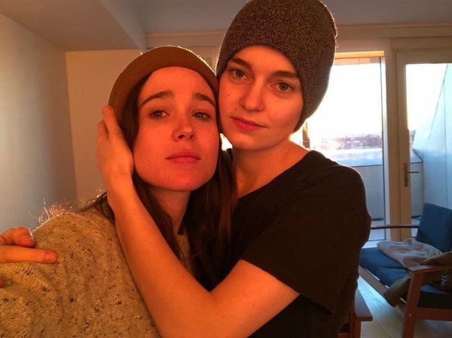 Emma Portner (Right) and Ellen Page in a selfie in May 2019