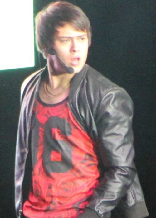 Enrique Gil singing at ABS-CBN's concert tour 'One Kapamilya Go' in Toronto, Ontario on June 21, 2014