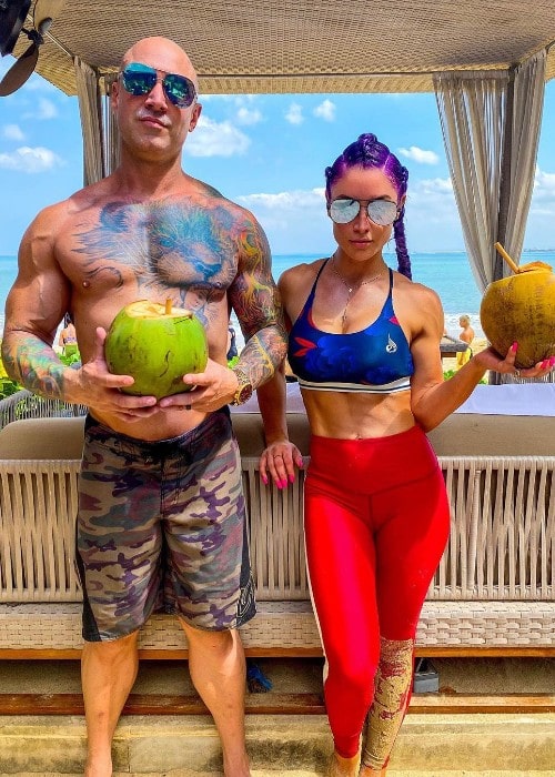 Eva Marie with her husband Jonathan Coyle as seen in October 2019