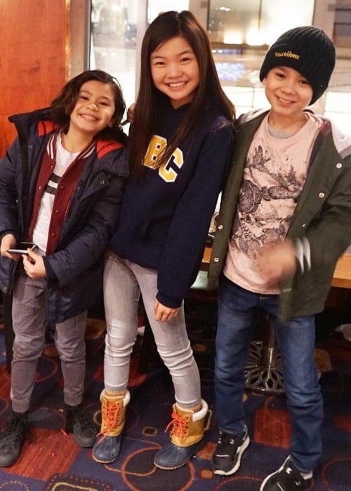 From Left to Right - Deric McCabe, Miya Cech, and Lucas Jaye in Vancouver, British Columbia, Canada in February 2019