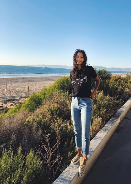 Greta Onieogou as seen while posing for the camera in Manhattan Beach, Los Angeles County, California, United States in November 2019