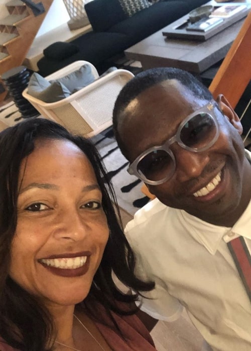 Guy Torry as seen in a selfie taken with his talent agent Tamra Goins at Innovative Artists in November 2019