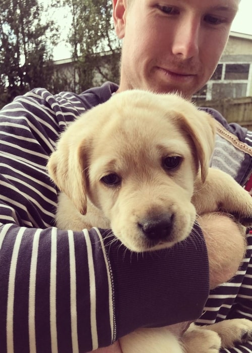 James Neesham as seen in a picture taken with his dog Charlie in August 2019