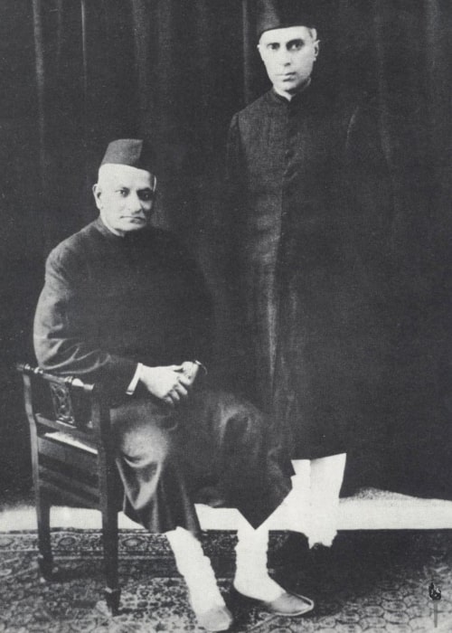 Jawaharlal Nehru as seen in a picture with his father Motilal Nehru in 1929