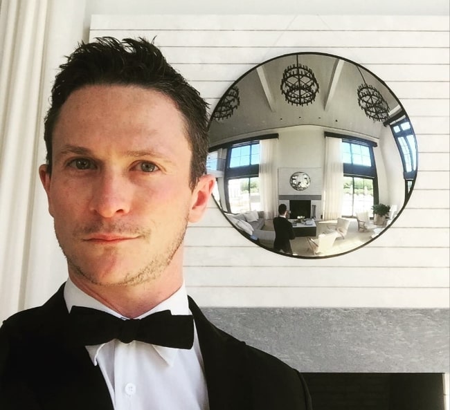 Jonathan Tucker as seen while taking a selfie in Bridgehampton, New York, United States in June 2016