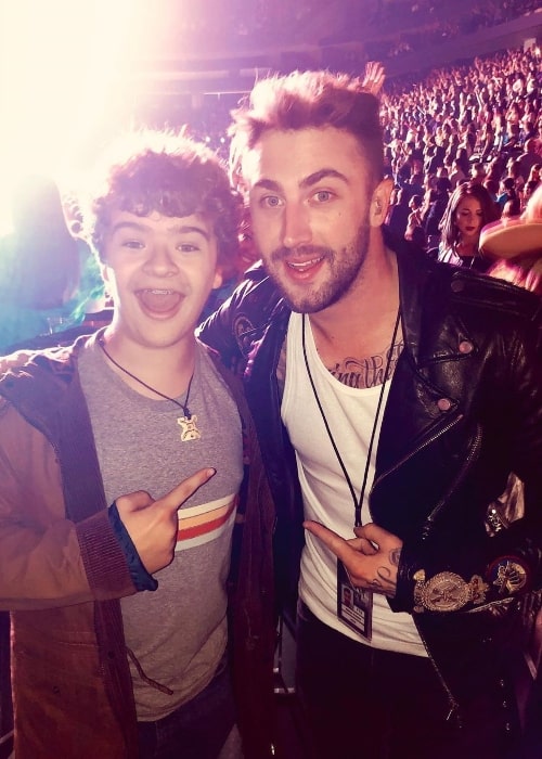Jordan McGraw as seen in a picture alongside Gaten Matarazzo in New York City, New York, United States during the Jonas Brothers concert in November 2019