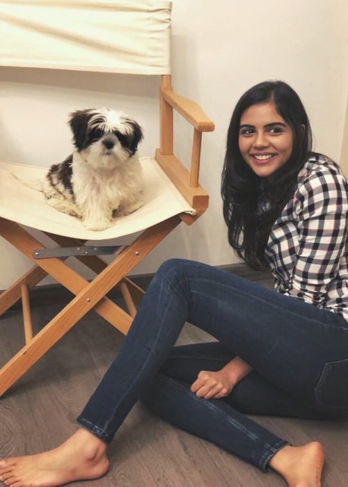 Kalyani Priyadarshan as seen in a picture taken on the set of her next film in January 2019
