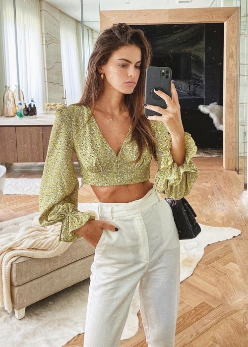 Kamila Hansen as seen in a selfie taken at a place in Miami Beach, Florida in December 2019