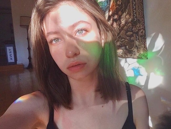 Katelyn Nacon as seen while taking a selfie in July 2018