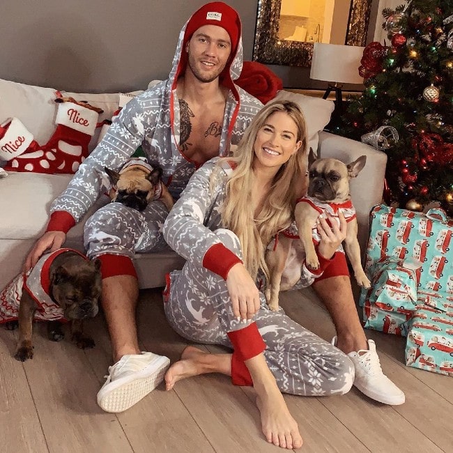 Kelly Kelly with her boyfriend as seen in December 2019