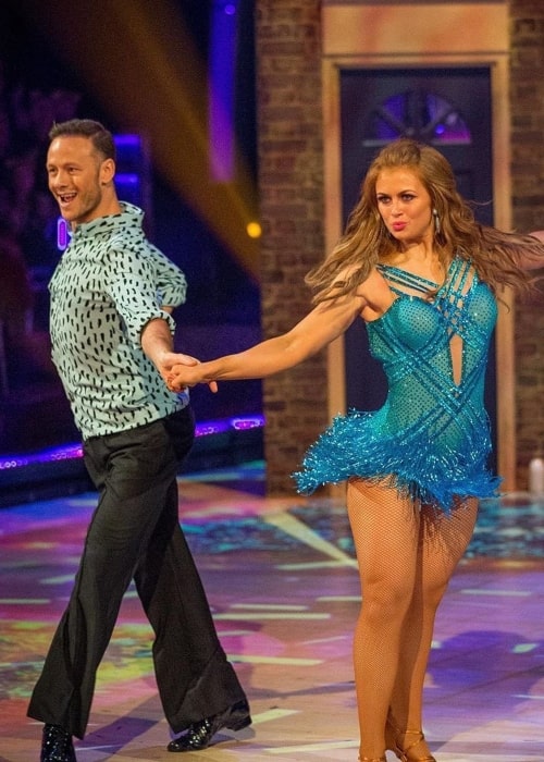 Kevin Clifton as seen in a picture with actress and singer Maisie Louise Smith during a dance routine on Strictly Come Dancing in November 2019