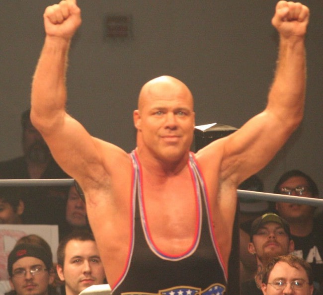 Kurt Angle during a match in October 2014