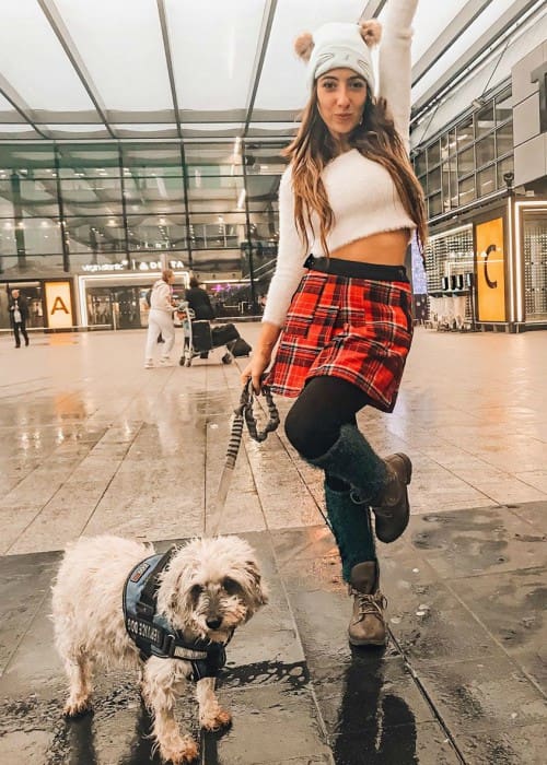 Lauren Francesca with her dog as seen in December 2019