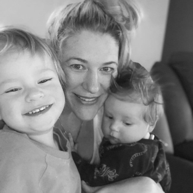 Lauren Jackson with her kids as seen in August 2019